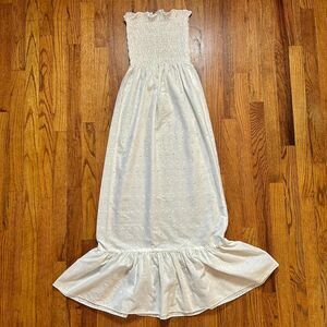 White Edwardian Eyelet Tiered Dress